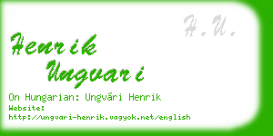 henrik ungvari business card
