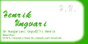 henrik ungvari business card